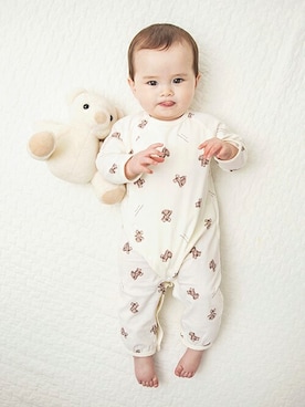 「アイテム（ロンパース）」を使った、BRANSHESさん（キッズ・67cm）の夏コーディネート