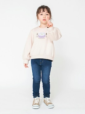 「アイテム（スウェット、オレンジ系）」を使った、BRANSHESさん（キッズ・106cm）の秋コーディネート