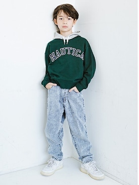 「アイテム（パーカー）」を使った、BRANSHESさん（キッズ・38cm）の秋コーディネート