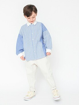 「アイテム（チノパンツ）」を使った、BRANSHESさん（キッズ・116cm）の冬コーディネート