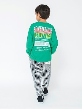 「バックプリント」｜BRANSHESさん（キッズ・120cm）の冬コーディネート