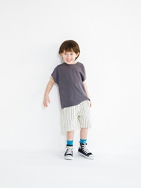 「アイテム（Tシャツ/カットソー）」を使った、BRANSHESさん（キッズ・108cm）の春コーディネート
