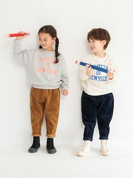 「アイテム（スウェット、その他）」を使った、BRANSHESさん（キッズ・109cm）の秋コーディネート