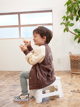 「kids」｜「アイテム（ブルゾン）」を使った、BRANSHESさん（キッズ・102cm）の秋コーディネート
