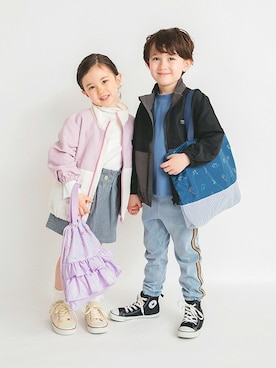 「kids」｜「アイテム（ブルゾン）」を使った、BRANSHESさん（キッズ・110cm）の冬コーディネート