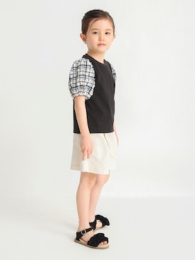 「バルーン袖」｜BRANSHESさん（キッズ・107cm）の春コーディネート