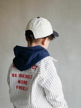 「aBity select（アビティセレクト）のアイテム（ジャケット/アウター）」を使った、BRANSHESさん（キッズ・105cm）の秋コーディネート