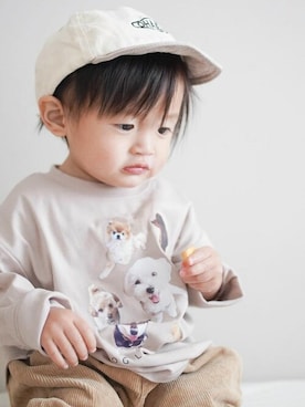 「aBity select（アビティセレクト）のアイテム」を使った、BRANSHESさん（キッズ・75cm）の秋コーディネート