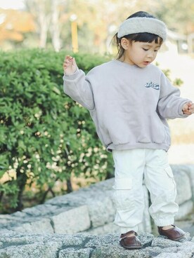 「aBity select（アビティセレクト）のアイテム（パンツ）」を使った、BRANSHESさん（キッズ・88cm）の秋コーディネート