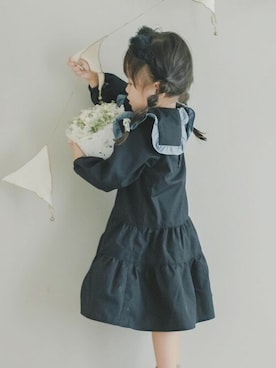 「aBity select（アビティセレクト）のアイテム（ワンピース/ドレス）」を使った、BRANSHESさん（キッズ・88cm）の秋コーディネート