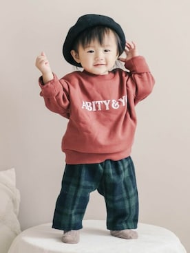 「aBity select（アビティセレクト）のアイテム」を使った、BRANSHESさん（キッズ・72cm）の秋コーディネート