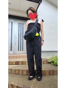 「アイテム（オールインワン・サロペット）」を使った、t︎︎︎︎︎☺︎m︎︎︎︎︎omin*さん（レディース・165cm）の夏コーディネート