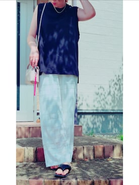 t︎︎︎︎︎☺︎m︎︎︎︎︎omin*さん（レディース・165cm）の夏コーディネート