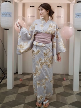 「アイテム（浴衣）」を使った、Mamikoさん（レディース・162cm）の夏コーディネート