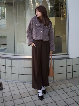 「アイテム（ブルゾン）」を使った、Mamikoさん（レディース・162cm）の秋コーディネート