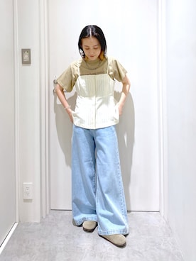 「アイテム（その他トップス）」を使った、miko.さん（レディース・152cm）の夏コーディネート