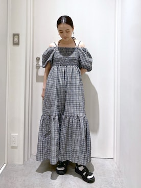「アイテム（ワンピース/ドレス）」を使った、miko.さん（レディース・152cm）の夏コーディネート