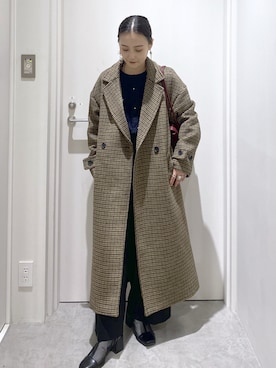 「アイテム（チェスターコート）」を使った、miko.さん（レディース・152cm）の秋コーディネート
