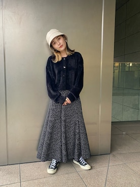 「152cm」｜「アイテム（帽子）」を使った、miko.さん（レディース・152cm）の秋コーディネート