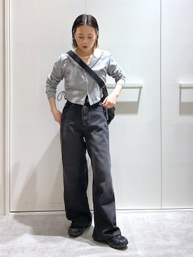 「FREE'S MART（フリーズマート）のアイテム（パーカー）」を使った、miko.さん（レディース・152cm）の春コーディネート
