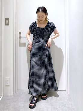 「FREE'S MART（フリーズマート）のアイテム（ワンピース/ドレス）」を使った、miko.さん（レディース・152cm）の夏コーディネート