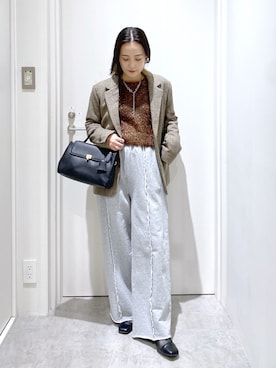 「アイテム（テーラードジャケット）」を使った、miko.さん（レディース・152cm）の冬コーディネート