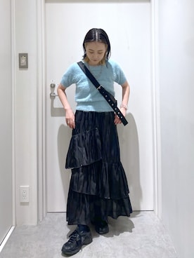 「アイテム（スカート）」を使った、miko.さん（レディース・152cm）の夏コーディネート