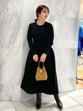 「アイテム（ワンピース/ドレス）」を使った、nishiさん（レディース・155cm・30代）の冬コーディネート
