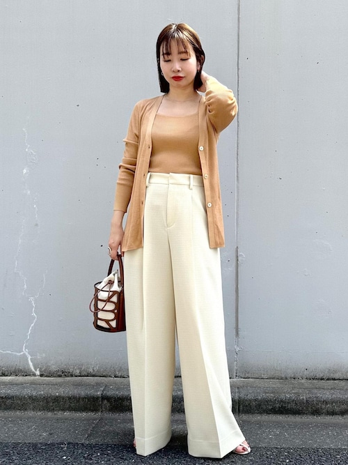 セール】タックワイドパンツ（ラメ/無地）【セットアップ対応】【雑誌