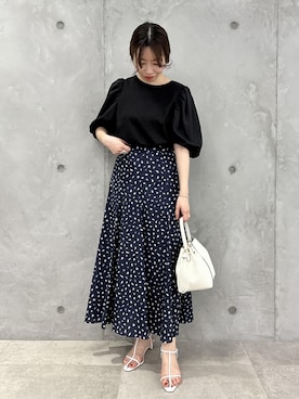 「ショッピング」｜「アイテム（スカート）」を使った、nishiさん（レディース・155cm）の春コーディネート