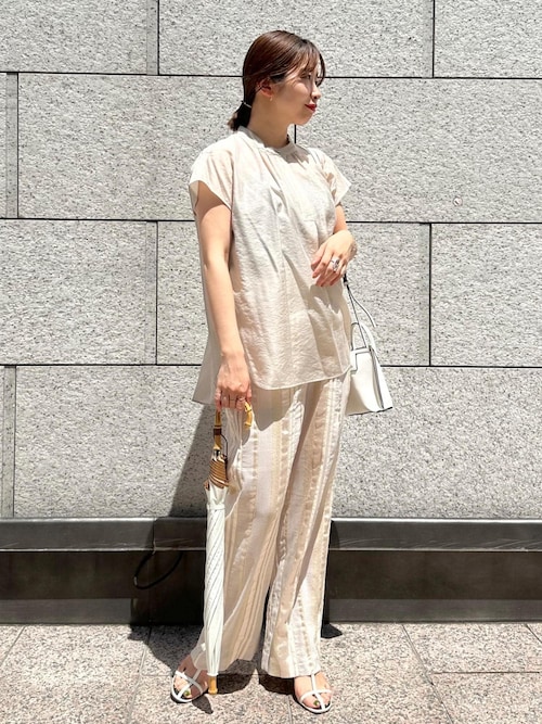 【極美品】ROPE　ロペ　グレー　イタリア生地　パンツ スーツ 　総裏　日本製 極美品】ROPE ロペ グレー イタリア生地 パンツ スーツ 総裏 日本製