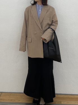 「ブラウンジャケット」｜chifumi.さん（レディース・159cm）の春コーディネート