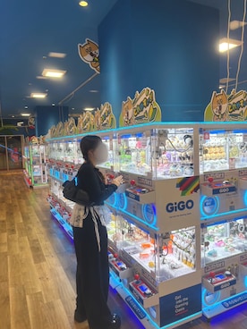 「GRL（グレイル）のアイテム（ニット/セーター）」を使った、白い猫ちゃんさん（レディース・154cm）の春コーディネート