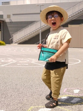 riiririiさんの「ナイキ サンレイ プロテクト 2 キッズサンダル / Nike Sunray Protect 2 Baby/Toddler Sandals<8-16cm 展開>」を使ったコーディネート
