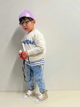 「アイテム（その他）」を使った、riiririiさん（キッズ・90cm）の冬コーディネート