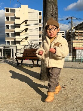 「CIAOPANIC TYPY（チャオパニックティピー）のアイテム（その他アウター）」を使った、riiririiさん（キッズ・90cm）の冬コーディネート