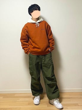「BEN DAVIS（ベンデイビス）のアイテム（スウェット）」を使った、Ken さん（メンズ・170cm）の冬コーディネート
