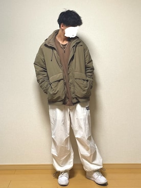 「niko and...（ニコアンド）のアイテム（マウンテンパーカー）」を使った、Ken さん（メンズ・170cm）の冬コーディネート