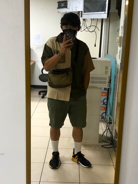 「plain-me（プレインミー）のアイテム（シャツ/ブラウス）」を使った、豬蹄Trottersさん（メンズ・168cm）の秋コーディネート