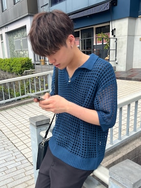 「ADRER（アドラー）のアイテム（バッグ）」を使った、たいせいさん（メンズ・180cm）の夏コーディネート