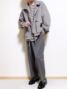 「instagramフォローお願いします」｜「アイテム（ジャケット/アウター）」を使った、SHOTARO さん（メンズ・177cm）の秋コーディネート