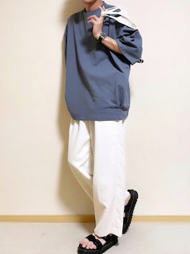 「epnok」｜「アイテム（サンダル）」を使った、SHOTARO さん（メンズ・177cm）の夏コーディネート