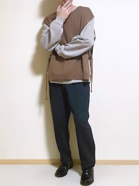 「スリット」｜SHOTARO さん（メンズ・177cm）の冬コーディネート