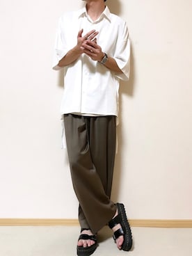 「epnok」｜「アイテム（サンダル）」を使った、SHOTARO さん（メンズ・177cm）の夏コーディネート