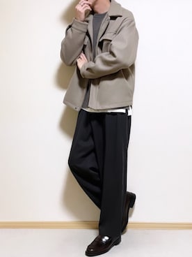 「HARUTA」｜「アイテム（セットアップ）」を使った、SHOTARO さん（メンズ・177cm）の秋コーディネート