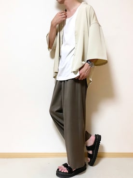 「EMMA  CLOTHES」｜「アイテム（サンダル）」を使った、SHOTARO さん（メンズ・177cm）の夏コーディネート