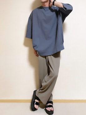 「epnok」｜「アイテム（サンダル）」を使った、SHOTARO さん（メンズ・177cm）の夏コーディネート