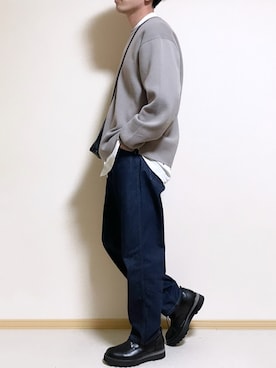 「WYM LIDNM（ウィム バイ リドム）のMILANO RIB HEAVY WEIGHT PO KNIT（ニット/セーター）」を使った、SHOTARO さん（メンズ・177cm）の冬コーディネート