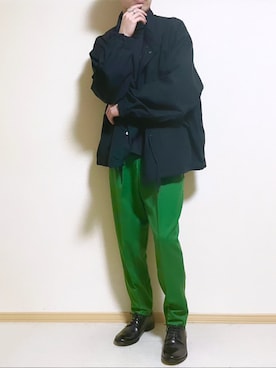「WYM」｜「アイテム（ミリタリージャケット）」を使った、SHOTARO さん（メンズ・177cm）の冬コーディネート