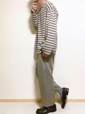 「HARUTA」｜「アイテム（セットアップ）」を使った、SHOTARO さん（メンズ・177cm）の秋コーディネート